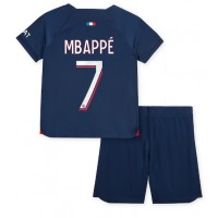 Echipament fotbal Paris Saint-Germain Kylian Mbappe #7 Tricou Acasa 2023-24 pentru copii maneca scurta (+ Pantaloni scurti)